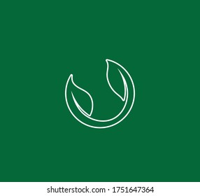 LEAF NATURE LOGO GREEN VECTOR