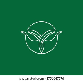 LEAF NATURE LOGO GREEN VECTOR