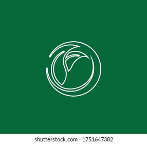 LEAF NATURE LOGO GREEN VECTOR