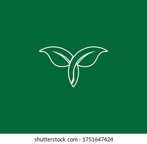 LEAF NATURE LOGO GREEN VECTOR