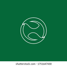 LEAF NATURE LOGO GREEN VECTOR