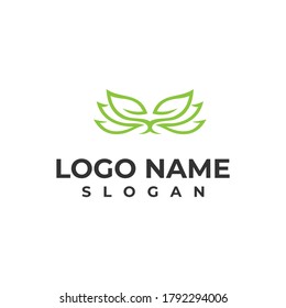 leaf and nature logo icon