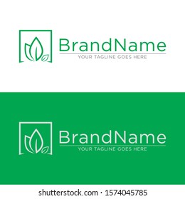Leaf nature logo icon vector. Simple design on white background.