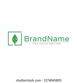 Leaf nature logo icon vector. Simple design on white background.