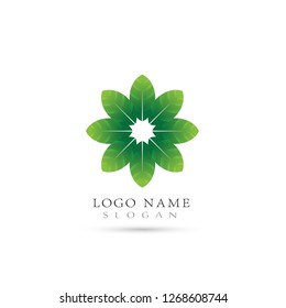 Leaf & Nature Logo. Symbol & Icon Vector Template.