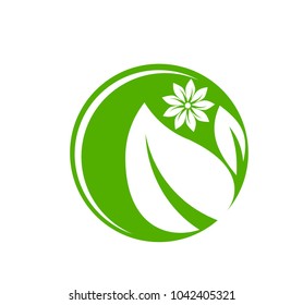 leaf nature logo or symbol for sign environment industry or factory 
