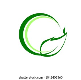 leaf nature logo or symbol for sign environment industry or factory 