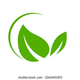 leaf nature logo or symbol for sign environment industry or factory 