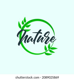 leaf nature logo and symbol for sign environment industry