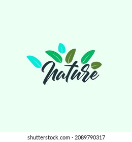 leaf nature logo and symbol for sign environment industry