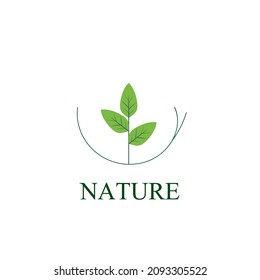 leaf nature logo and symbol for sign environment industry