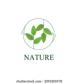 leaf nature logo and symbol for sign environment industry