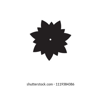 leaf  nature logo and symbol template Vector  black
