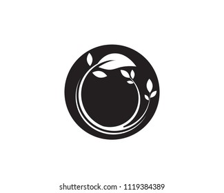 leaf  nature logo and symbol template Vector  black
