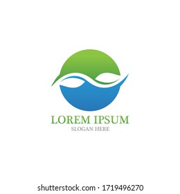 Leaf nature logo and symbol vector