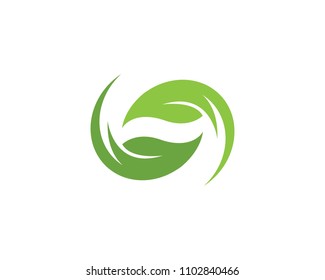 Leaf Hand Logo Organic Life Symbol Stock Vector (Royalty Free) 287169248