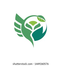 leaf of nature logo template