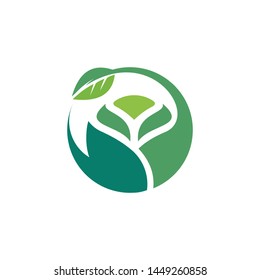 leaf of nature logo template