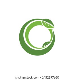 leaf of nature logo template