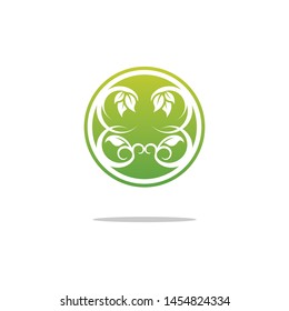 leaf of nature logo template