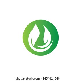 leaf of nature logo template