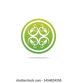 leaf of nature logo template