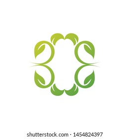 leaf of nature logo template