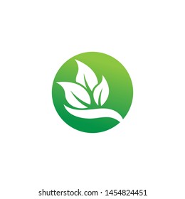 leaf of nature logo template