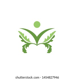 leaf of nature logo template