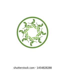 leaf of nature logo template