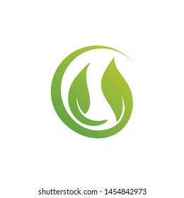 leaf of nature logo template