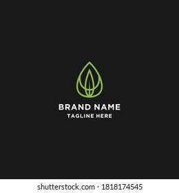 Leaf Nature logo template design Vector illustration