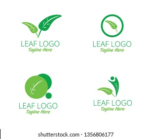 Leaf Nature Logo  Template, Green Logo