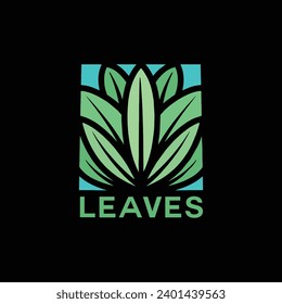Leaf Nature Logo Vector Design illustration Emblem