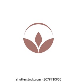leaf nature organic logo design 