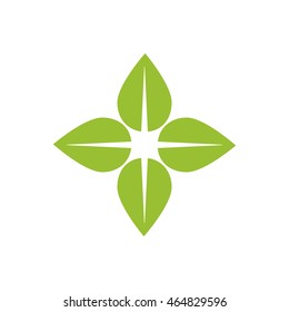 leaf nature plant green icon. Isolated and flat illustration. Vector graphic