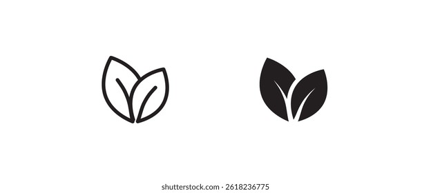 leaf nature, Sprout, plant, Leaves, organic plant, growth conditions, Floral branch icons button, vector, sign, symbol, logo, illustration, editable stroke, flat design style isolated on white linear