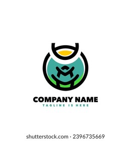 Leaf nature symbol logo design