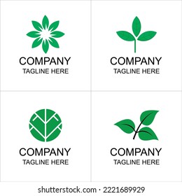 leaf and nature theme logo collection set can be used for business and brand