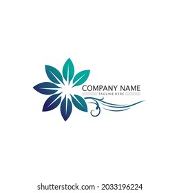 LEAF AND NATURE TREE LOGO FOR BUSINESS VECTOR GREEN PLANT ECOLOGY DESIGN ICON