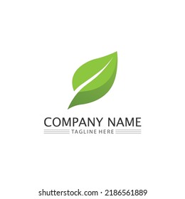 LOGOTIPO DE ÁRBOL NATURAL Y DE HOJA PARA EL ICONO DE DISEÑO ECOLÓGICO DE LA PLANTA VERDE DEL VECTOR DE NEGOCIOS