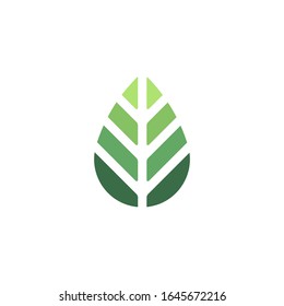 Leaf Nature Tree Symbol. Web Icon Logo Template Design Element.