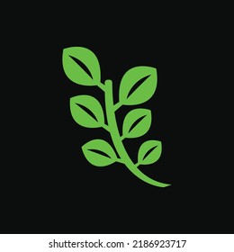 Leaf nature vector logo design 