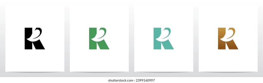 Leaf Negative Space On Letter Logo Design K