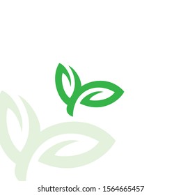 Leaf new modern template logo- white background, vector