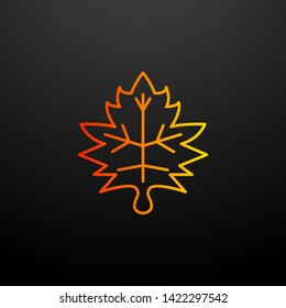 leaf nolan icon. Elements of autumn set. Simple icon for websites, web design, mobile app, info graphics