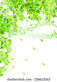 Leaf note background 