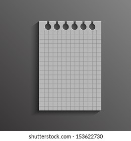 Leaf from notepad checkered