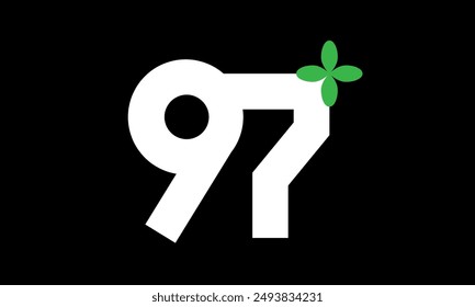 Leaf Number Logo Green White Health