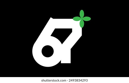 Blattnummer Logo Grün Weiß Gesundheit